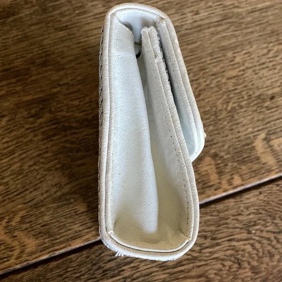 WHITING and DAVIS INT’L wh. enamel pieced metal clutch or shoulder bag $39 - Picture 11 of 12